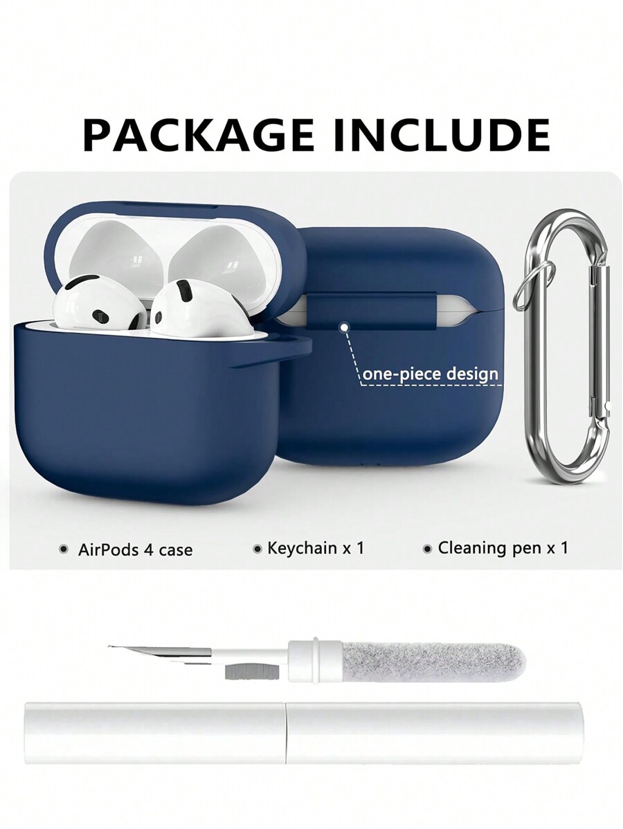 Compatible AirPods 4 Protective Case 4th Gen Silicone Earphones Cover