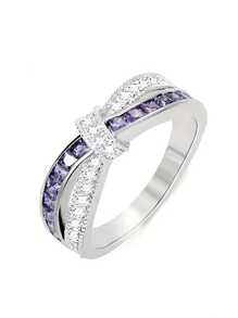 1 pièce Bague en argent sterling 925 de luxe avec zirconium cubique. Bijoux de mariage pour femmes, bijouterie fine