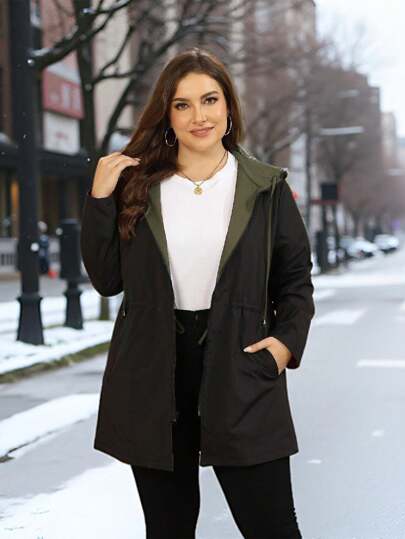 Graduation Women's Rain Jacket Plus Size Reversible Raincoat Lightweight Windbreaker Waterproof Jackets With Hooded For Women