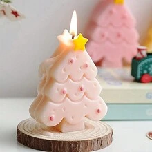 Bougie parfumée en forme d'arbre de Noël, coffret cadeau de bougie d'aromathérapie, décor de table pour cadeaux de fête - Multicolore - Voir 3
