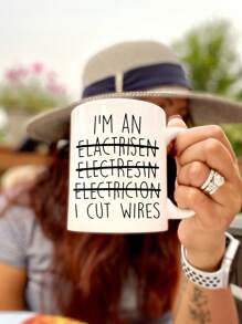 1pc,11oz Ceramic Coffee Cup For Male And Female Fun Electrician Gifts,I Am An Electrician,Electrician Birthday Gift,Christmas Gift,Father's Day Gift,Electrician Student Graduation Gift Cup,Water Cup,Household Items,Summer And Winter Drinking Utensils,Holiday Gift,Decorate,Insulated,Reusable,Hand Wash Only,Suitable For Hot Or Cold Drinks,Home Kitchen Item,New Year,Thanksgiving,Valentine's Day Gifts,Friends Anniversary Festival,Party,Wedding Back To School