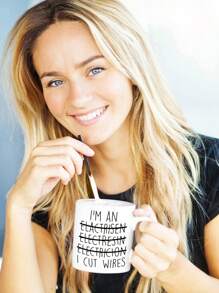 1pc,11oz Ceramic Coffee Cup For Male And Female Fun Electrician Gifts,I Am An Electrician,Electrician Birthday Gift,Christmas Gift,Father's Day Gift,Electrician Student Graduation Gift Cup,Water Cup,Household Items,Summer And Winter Drinking Utensils,Holiday Gift,Decorate,Insulated,Reusable,Hand Wash Only,Suitable For Hot Or Cold Drinks,Home Kitchen Item,New Year,Thanksgiving,Valentine's Day Gifts,Friends Anniversary Festival,Party,Wedding Back To School