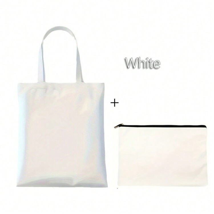 2 chiếc túi vải tote đeo vai dung tích lớn cá nhân hóa - Có thể gập lại, nhẹ, tùy chỉnh in, dây đeo vai cố định - Quà tặng phù dâu đám cưới và túi quà tặng bạn bè cho phụ nữ ngày lễ tình nhân - Nhiều màu - Xem 8