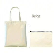 2 chiếc túi vải tote đeo vai dung tích lớn cá nhân hóa - Có thể gập lại, nhẹ, tùy chỉnh in, dây đeo vai cố định - Quà tặng phù dâu đám cưới và túi quà tặng bạn bè cho phụ nữ ngày lễ tình nhân - Nhiều màu - Xem 9