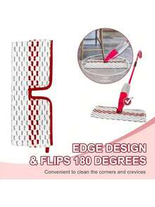 1/2 件替换头适用于 /O-Cedar ProMist MAX 蒸汽拖把、超细纤维拖把垫 - 紅白色 - 查看 7