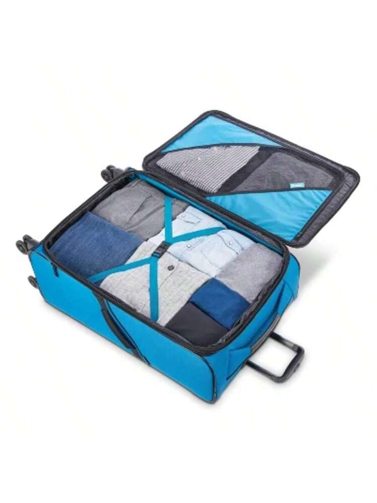 American Tourister Phenom Softside Large Checked Spinner Suitcase