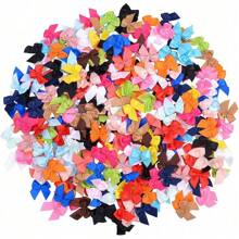 20 peças Mini Laço de Fita de Cetim para Férias Floral DIY Artesanato Costura Patch Enfeite para Chapéus, Caixa de Presente de Casamento, Decoração de Natal