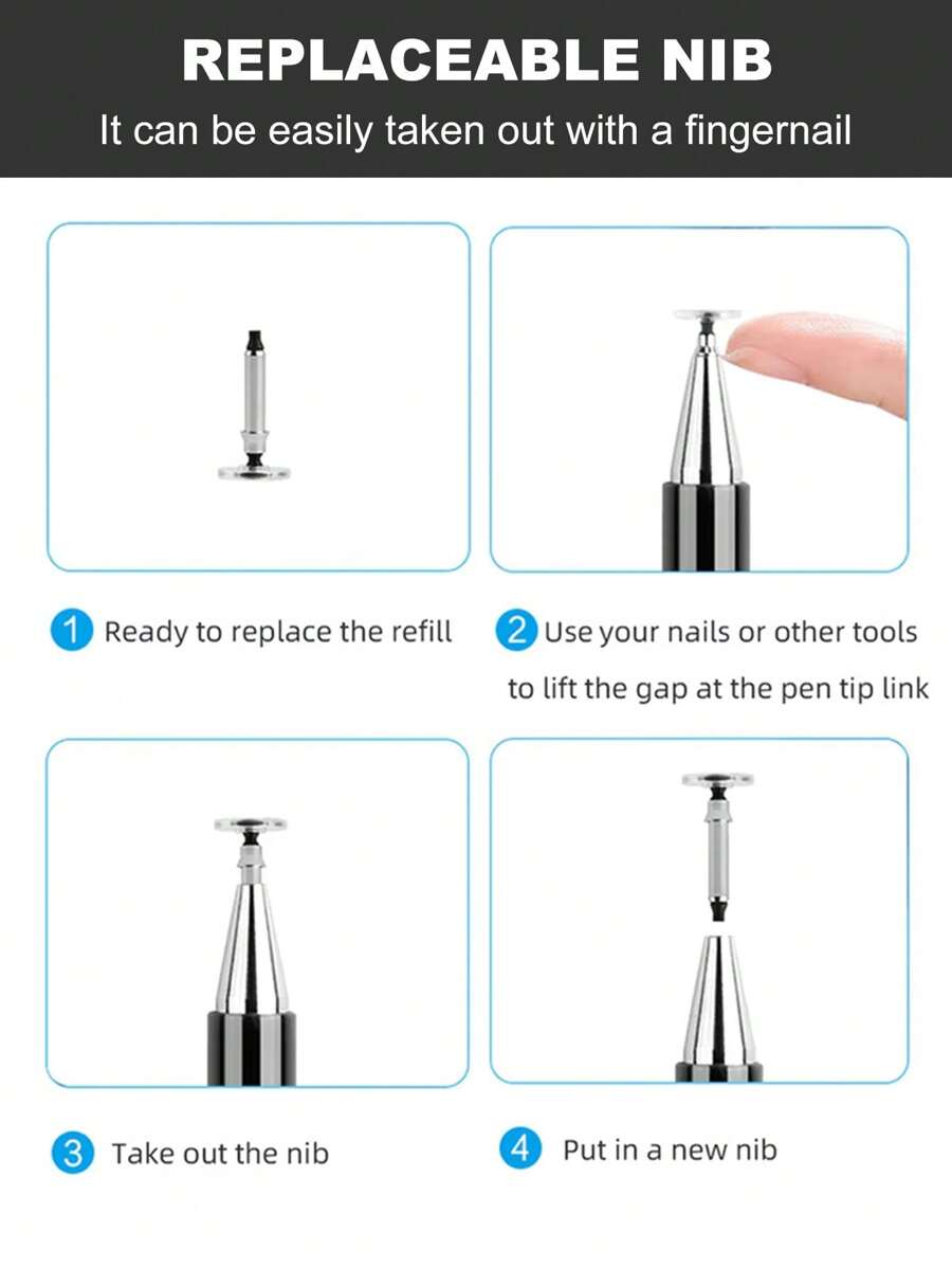 Universal 3 In 1 Touch Screen Stylus Drawing Capacitive Pen Compatible
