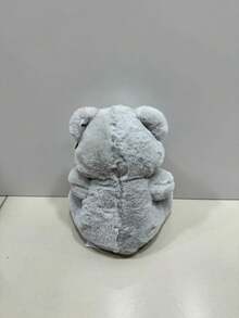 HEART TEDDY BEAR - 灰色和紅色的心 - 查看 3