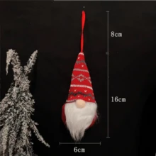 1 件圣诞装饰针织木制无面娃娃森林人圣诞树装饰品 - 彩色 - 查看 11