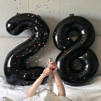40 英寸数字气球，适用于生日庆祝周年派对装饰，铝箔气球