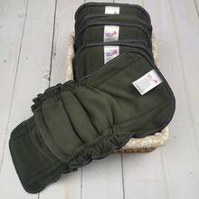 Littles & Bloomz Baby Reusable Nappy Insert For Washable Cloth Diaper Charcoal Elastic 5 Layers High Absorbency Pads