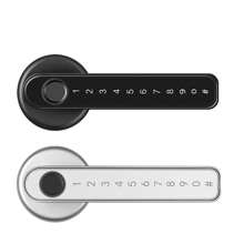 Khóa cửa điện tử nhận dạng vân tay, Khóa mật khẩu cho cửa gỗ, Khóa vân tay kỹ thuật số thông minh - Bạc - Xem 2