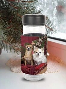 Customized Christmas Photo Cup Sleeve, Creative Personalized Christmas Cup Sleeve, Customizable Photo Personalized Coffee Cup Sleeve, Suitable For Christmas Family Gatherings And Holiday Parties, Personalized Christmas Gift Cup Sleeve, Unique Photo Design Makes Your Cup Distinctive And Fit For Holiday Atmosphere, Fits Coffee Cups, Mugs And Various Cups For Christmas Decoration, The Warmest Christmas Gift For Family And Friends Water Bottle - Multicolor - View 2