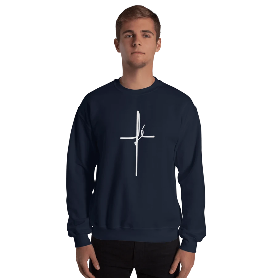 Faith Flannel Sweatshirt Top Of Excellent Quality, Super Comfortable, Without Hood - 藏蓝色 - 查看 1