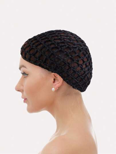 Hollow Out Crochet Hat Silk Bonnet Satin Bonnet Hair Sleep Cap