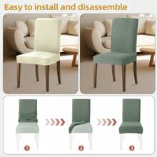 Ystyle Chair Covers With Backrest 4/6 Pieces, Kitchen Chair Covers, Stretch Chair Cover, Universal Dining Room Chair Covers, Washable Removable, Easy To Clean - Pastel Green - View 6