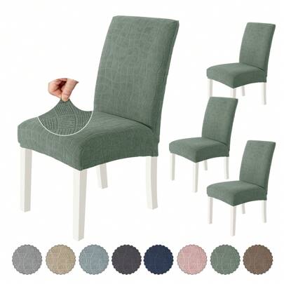  Ystyle Chair Covers With Backrest 4/6 Pieces, Kitchen Chair Covers, Stretch Chair Cover, Universal Dining Room Chair Covers, Washable Removable, Easy To Clean
