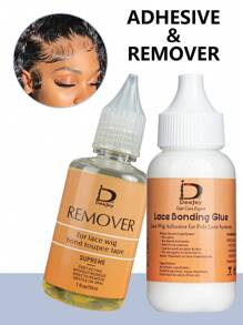 2PCS/Set Wig Glue &Wig Glue Remover, Waterproof Lace Front Wig Glue For Wigs With Tools