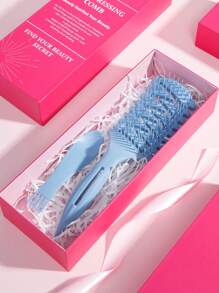 Exquisite Hairbrush Gift Box2/3Pcs/Set,Gift Set Curl Fluffy Styling Comb,Straightener Comb,Paddle Brush,Bristle Brush,V-Shaped Straight Comb,Neem Wood Comb,Curly Hair Brush,Detangler Brush Wet,Detangler Hairbrush Set,Mist Spray Bottle For Mother'S Day, Valentine'S Day, Birthday, Party Gift, And All Kinds Of Holiday Celebration,Hair Comb Set Gift Box Valentine's Day Gift For Girlfriend - Multicolor - View 16