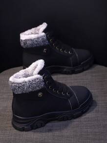 [Recommend Taking One Size Larger]Women's Climbing Shoes Fashion Thermal Lined Sports Shoes Black Sports Shoes High-Top Shoes,Women Winter Boots, Warm Plush Casual Shoes, Ladies Outdoor Leisure Shoes, College Style, Christmas,Winter Women Shoes,Boots,Boots Women,Women Shoes,Booties,Shoes For Women,Snow Boots,Ankle Boots,Shoes Women Boots,Sneakers,Winter Shoes,Ladies Boots