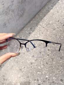 1 件女士猫眼半框电脑眼镜