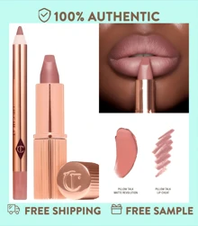 Mini Size Charlotte Tilbury Mini Pillow Talk Lipstick & Liner Set Color: Pillow Talk   - 0.02 Oz/ 0.8 G Lip Cheat Lip Liner In Pillow Talk (Nude Pink)  - 0.05 Oz/ 1.5 G Matte Revolution Lipstick In Pillow Talk (Nude Pink) - Pillow Talk - nude pink - View 2