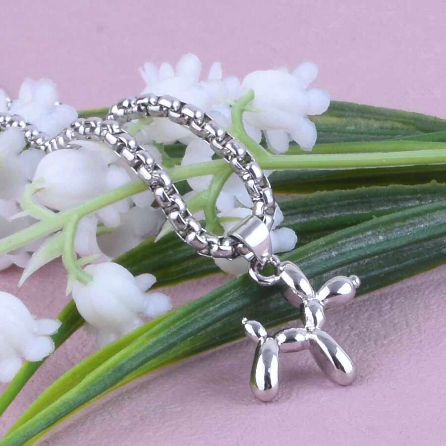 Dây chuyền nam, Dây chuyền choker tối giản cá nhân hóa, Trang sức Hiphop thời trang Unisex, Món quà tuyệt vời cho Giáng sinh, Năm mới, Ngày lễ tình nhân - Bạc - Xem 1