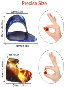 吉他和贝斯指拨 - 拇指和手指拨片，增强演奏体验