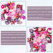 8/20/30 buc. Charmuri pentru pantofi seria roz, aleatorii, pentru saboți, decorațiuni DIY pentru pantofi, calitate premium, farmece populare, accesorii, sandale cu bule, decorațiuni pentru pantofi din PVC, accesorii pentru genți de plajă, cadou excelent pentru adolescenți, bărbați, femei și adulți.