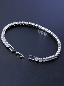 Juego de collar y pulsera de cadena de zirconia de tenis, joyería de estilo hip hop de moda para hombres, regalo para vacaciones