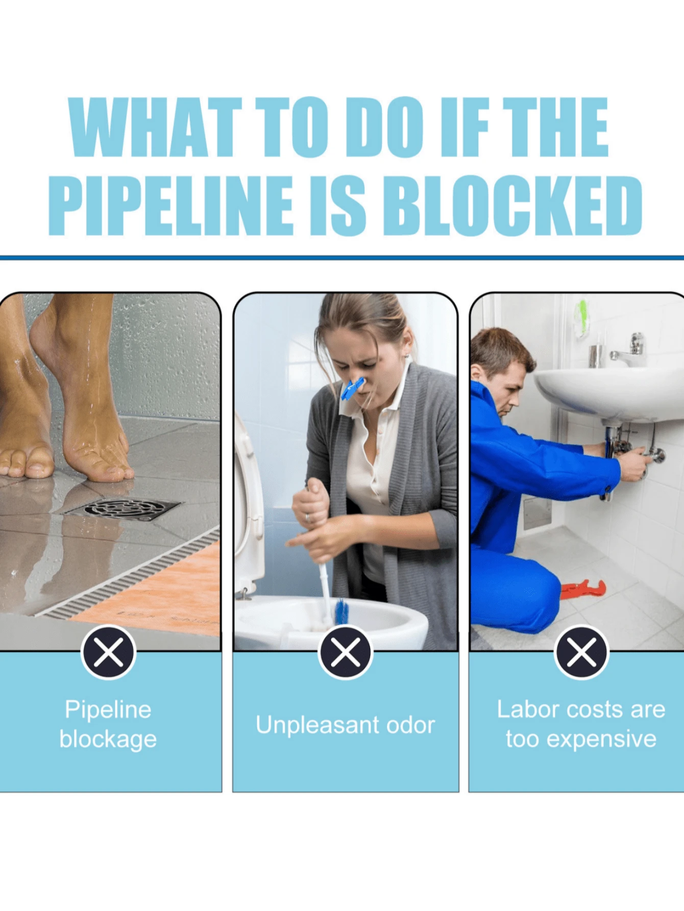 AntiClogging Cleaner Toilet, Toilet, Kitchen, Drain, Unclog Pipe