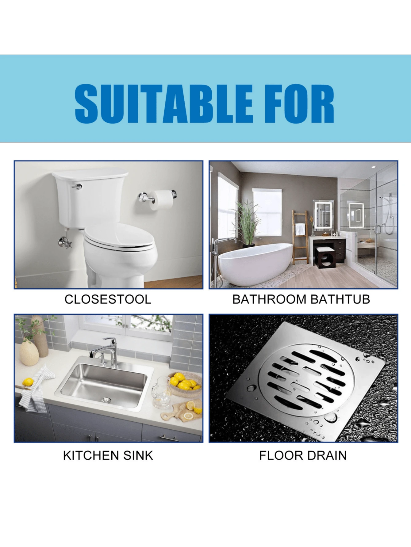 AntiClogging Cleaner Toilet, Toilet, Kitchen, Drain, Unclog Pipe