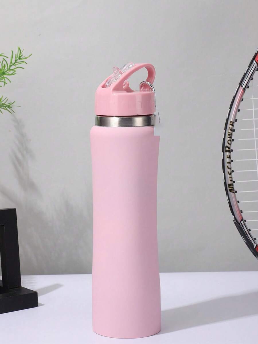 1pc 750mlTumbler Small Waist Cup Stainless Steel Straw Cup Portable