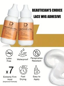 2PCS/Set Wig Glue &Wig Glue Remover, Waterproof Lace Front Wig Glue For Wigs With Tools