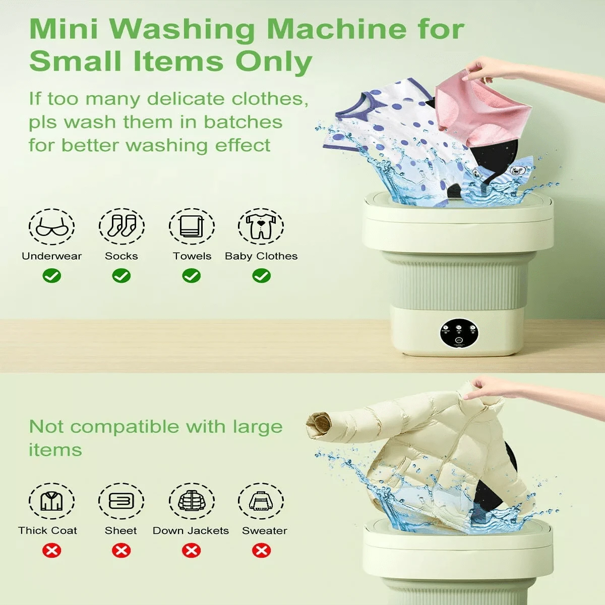 Portable Washing Machine Weighs 2 In 1 Mini Washer And Dryer Laundry