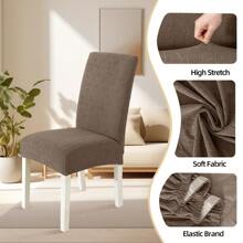 Ystyle Chair Covers With Backrest 4/6 Pieces, Kitchen Chair Covers, Stretch Chair Cover, Universal Dining Room Chair Covers, Washable Removable, Easy To Clean