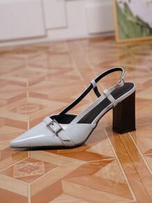 Giày cao gót đế xuồng mũi nhọn thời trang, kiểu dáng cao cấp, thoải mái cho nữ - Màu xanh nhạt - Xem 3