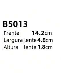 Metal Material Adult Glasses Frame B5013 - màu đen - Xem 3