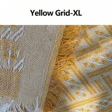 1 件复古传统几何图案沙发地毯毯沙发毛巾毯套适用于室内装饰和户外露营野餐，野餐毯 - 白色 - 查看 18