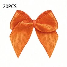 20 peças Mini Laço de Fita de Cetim para Férias Floral DIY Artesanato Costura Patch Enfeite para Chapéus, Caixa de Presente de Casamento, Decoração de Natal