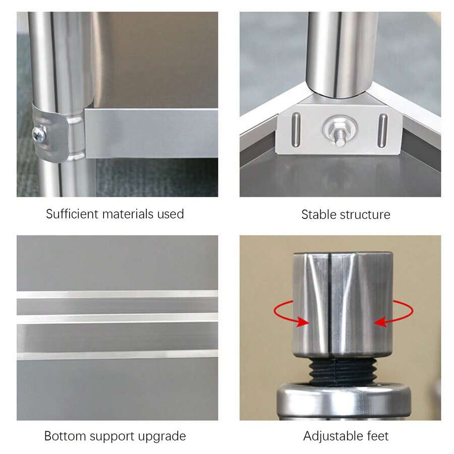 Stainless Steel Work Table 24x20x31 Inches Household Stainless Steel