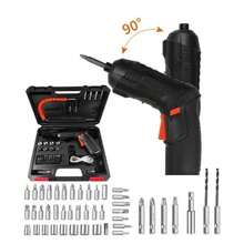 Mini Cordless Electric Screwdriver With 47  Screwdrivers Black - màu đen - Xem 3