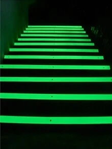 夜光胶带，适用于 DIY，楼梯安全警示反光胶带，绿色夜光防撞胶带，适用于舞台、家居、办公室和公共区域 - 綠色 - 查看 3