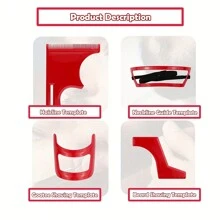 1 Set de herramientas para el cuidado de la barba, herramienta de recorte y moldeado de barba, set de 4 herramientas guía para el afeitado, el peinado y el moldeado de la barba, el bigote y la perilla (para Halloween, fiestas de disfraces, festivales, juegos de rol, disfraz y dulce o truco)