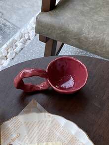 1 chiếc cốc gốm có tay cầm dài theo phong cách Bắc Âu, cốc cà phê American Latte thẩm mỹ chất lượng cao, cốc đựng nước uống gia dụng sáng tạo, đồ trang trí nhà cửa, quà tặng ngày lễ, quà tặng sinh nhật, đồ dùng cho bữa tiệc, quà tặng cho bạn trai/bạn gái - Nhiều màu - Xem 5