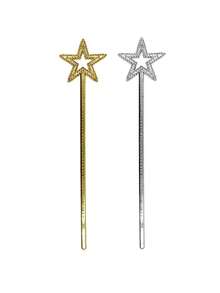 1pc-2pcs-6pcs Hình Ngôi Sao ABS (Nhựa ABS) Ngôi Sao Năm Cánh Đũa Phép Thiên Thần Ngôi Sao Đũa Phép Tiên Nữ Trái Tim Đôi Đũa Phép Thuật Đạo Cụ Biểu Diễn Sân Khấu, Nhiều Mùa - Nhiều màu - Xem 4