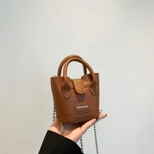 Fashionable Mini PU Handbag, Girl's Shoulder Crossbody Coin Purse - A - View 7