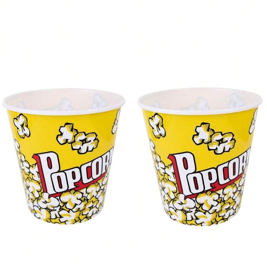 Kit 2 Balde Para Pipoca Pote Plástico Popcorn   1 2 E 3 LITROs - 1L - Visão 1