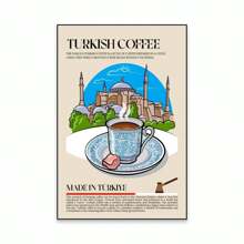 1PC Poster in trà Thổ Nhĩ Kỳ cổ điển Thổ Nhĩ Kỳ Ma-rốc Du lịch In Thực phẩm cổ điển Trung Đông Tranh vải Trang trí quán cà phê Quán bar Nhà hàng Không có khung - nhiều màu - Xem 25
